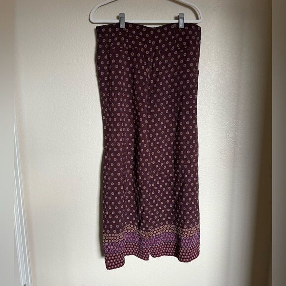 Anthropologie Marsden Wide Leg Pants size 14 Bohemian Flowy Pants - Picture 6 of 7
